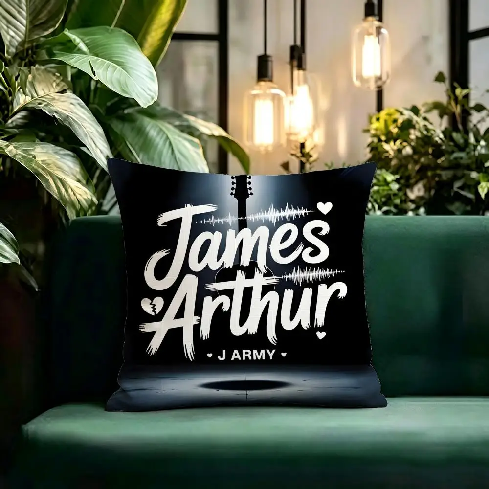 Music J-James Arthur Cushion Cover Linen Pillow Cover Invisible Zipper para Sofa Silla de Oficina