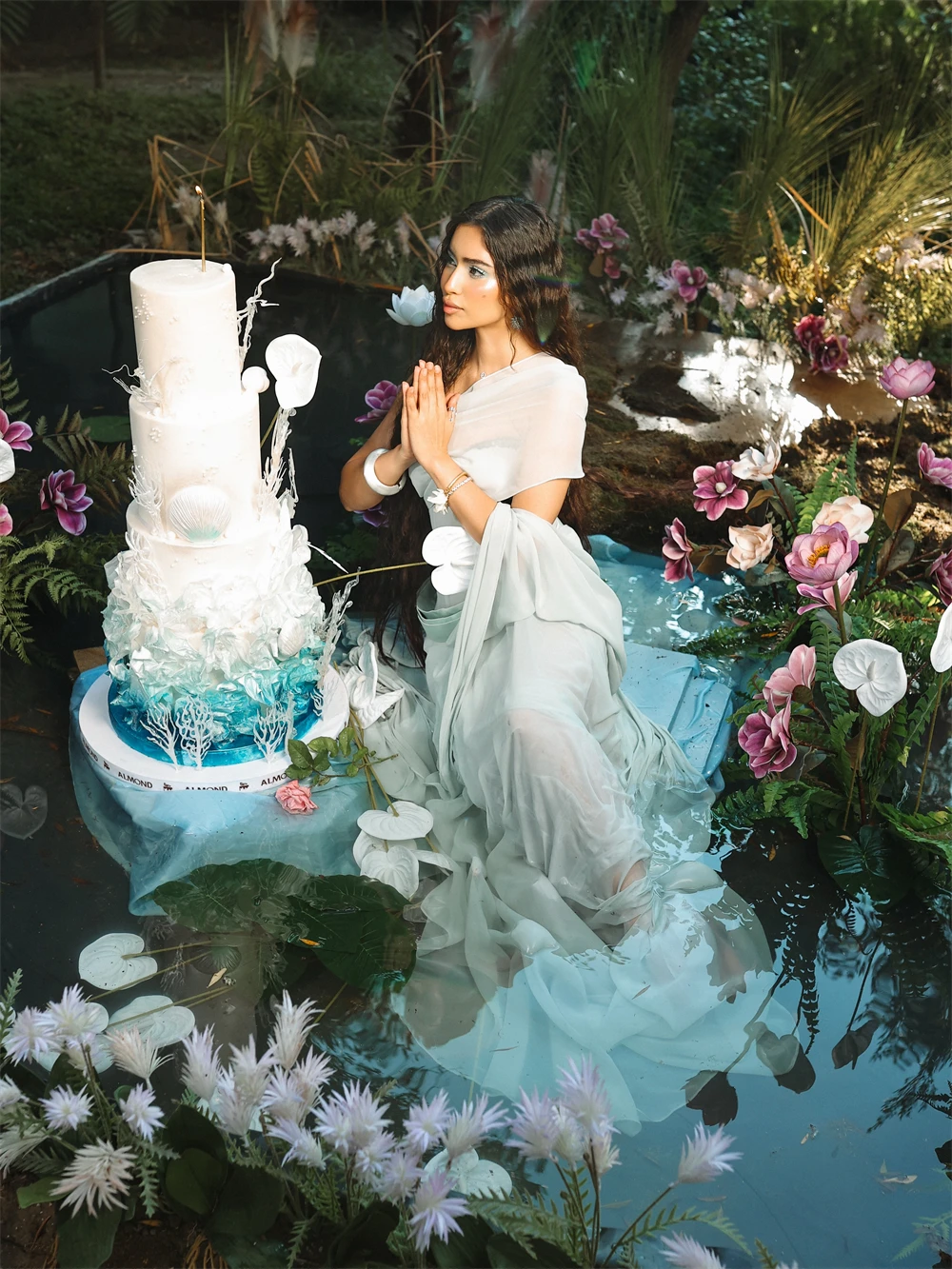 Mila Customized Sweetheart Neck Shawl Lace patchwork Prom Dress Baby Blue Formal Evening Floor-Length Vestidos De Fiesta 2026