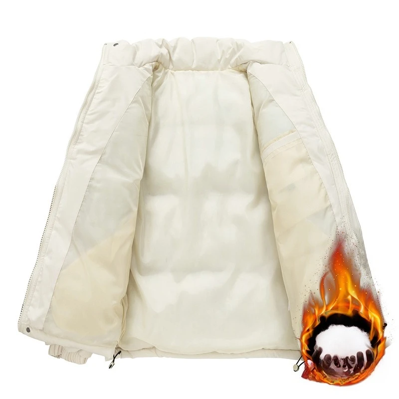 كبيرة الحجم الخبز الستر الشتاء زوجين الوقوف طوق في الهواء الطلق معطف مبطّن بالقطن الرجال النساء سميكة الدافئة بلون المعاطف العصرية #6