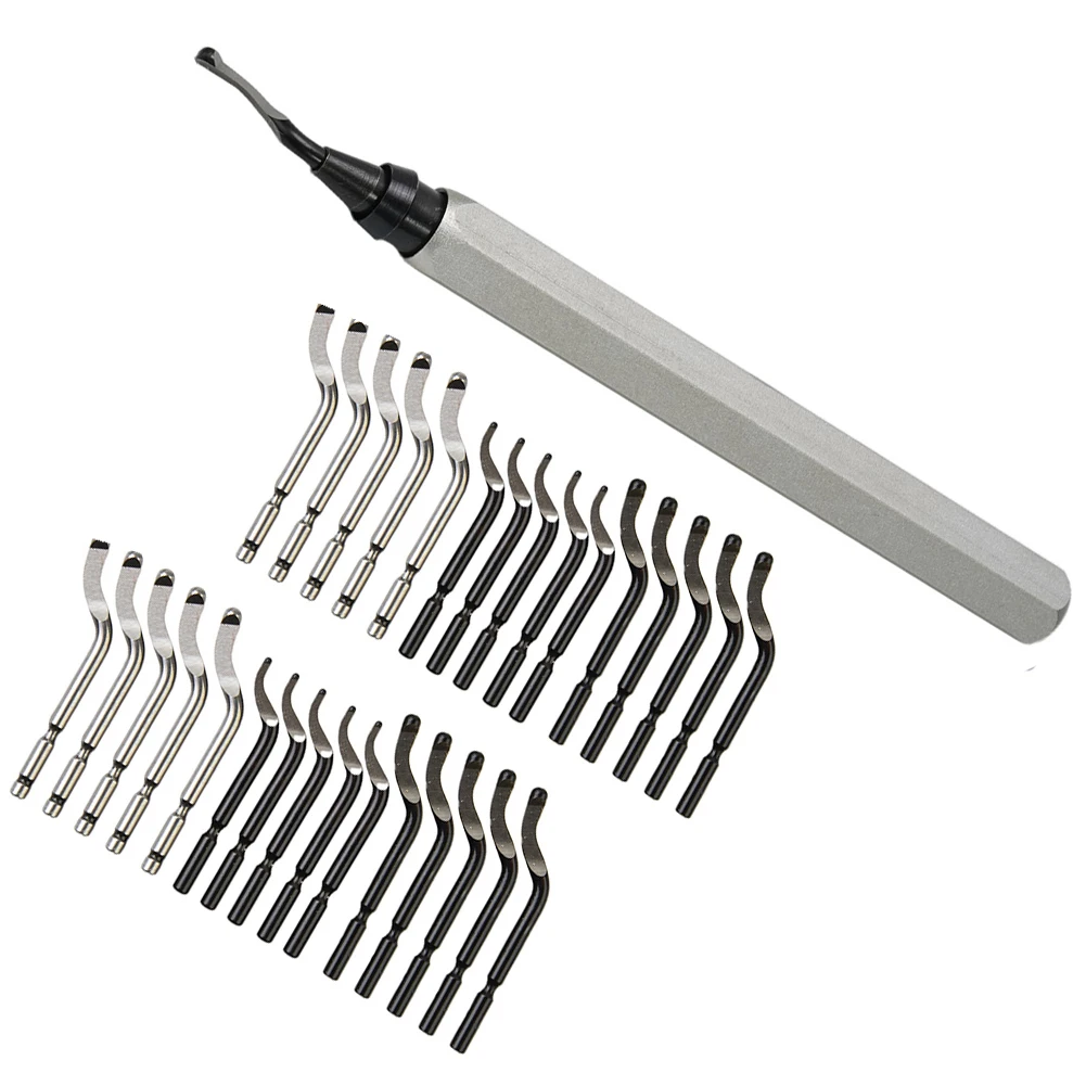 360-Degree Swivel Deburring Tool Kit For Various Materials DIY Projects Long-Lasting Performance Replaceable Blades