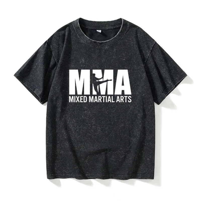 

Fitn Martial Arts MMA Sport T-irt ort Sve round Ne Women's Casual Loose Sle Summer Cotton Top EQY A02