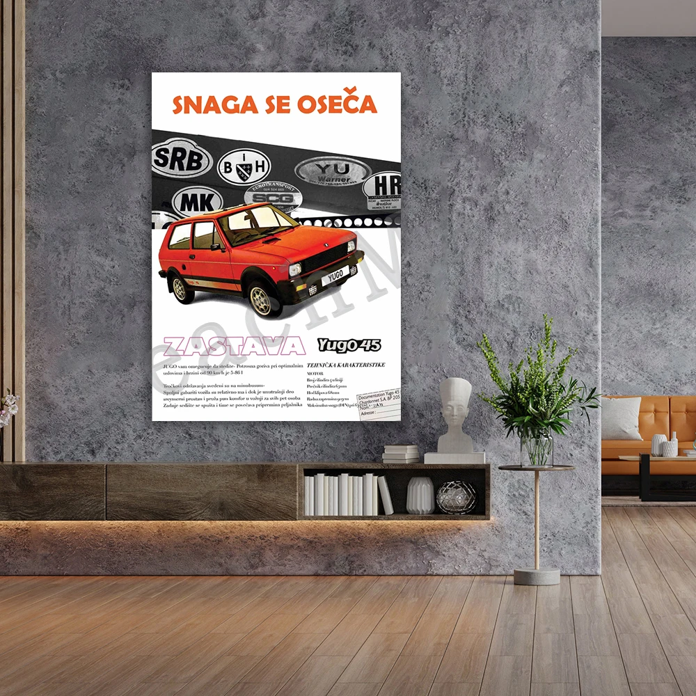 Yugo Zastava Yugoslavia Nostalgic Car Poster Vintage Old Time - Vintage Poster - Yugoslavia - Zastava - Yugo