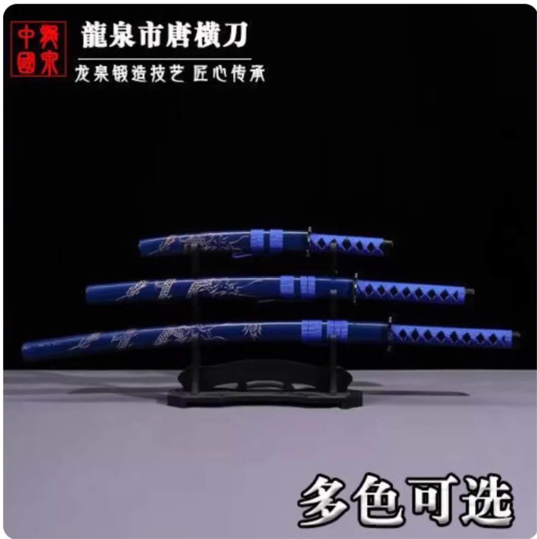 

Sets of 3 Wooden Japanese Bushido Iaido Katana Sword Tanto Wakizashi Katana Wood/Bamboo Blade Physical Exercise Props Unsharp