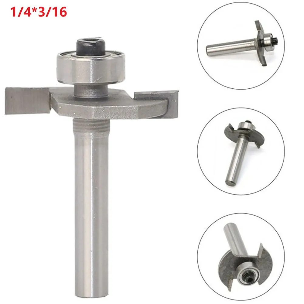 1/4 \\\ "Schaft Holzbearbeitung Cutter 2 Flöten Für Elektrische Bohrmaschine HSS Cutter Nuten T Slot Router Bit Praktisch zu verwenden