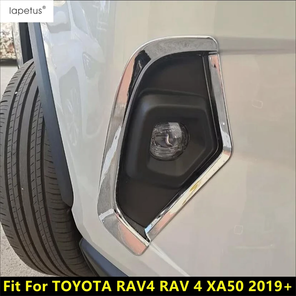 Front Fog Light Lamp Frame Eyebrow Cover Trim For Toyota RAV4 RAV 4 XA50 2019 2020 2021 2022 2023 2024 ABS Chrome Accessories