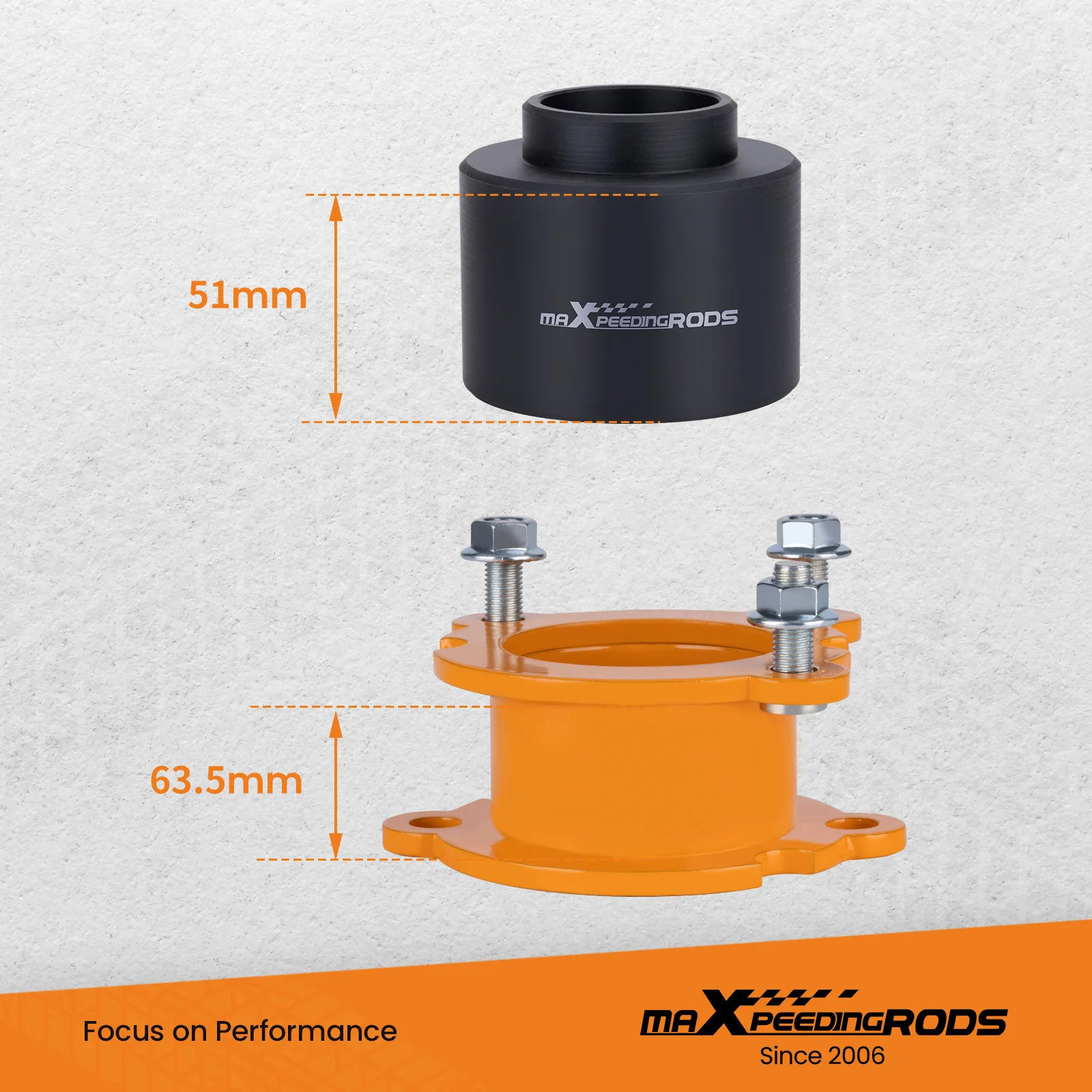 3,5" voorste 2,5" achter nivelleringsliftset voor Chevy Trailblazer 2WD 4WD 2002-2009