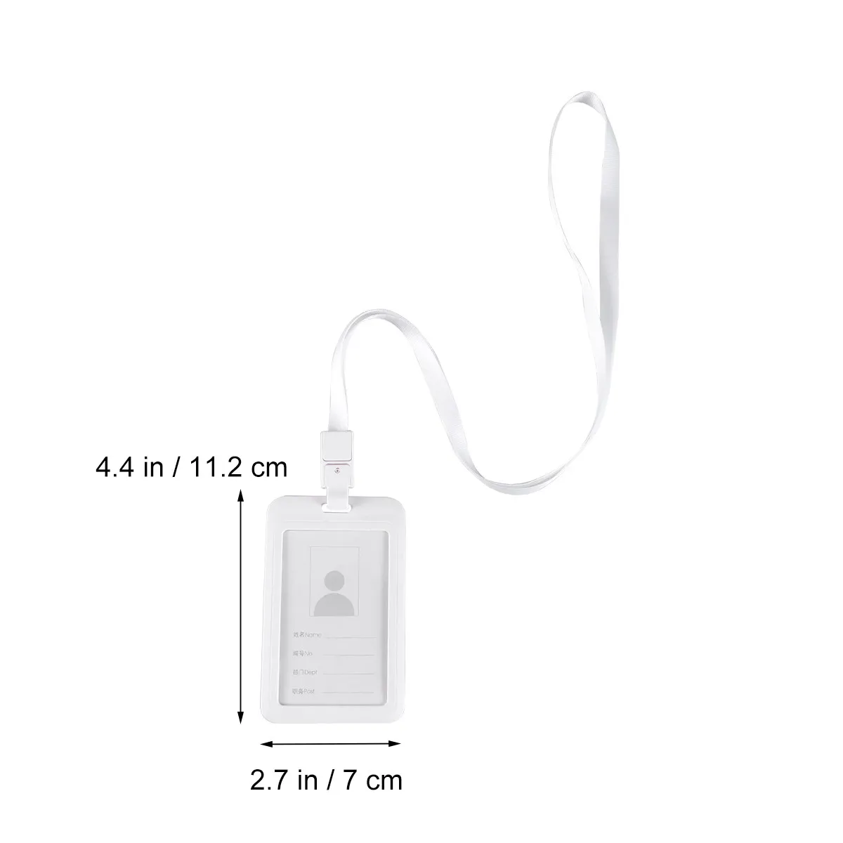Plastic Badge Holder Lanyard with Clear Front Id Window for Business Cards Badges Secure Protection Easy Insert Remove