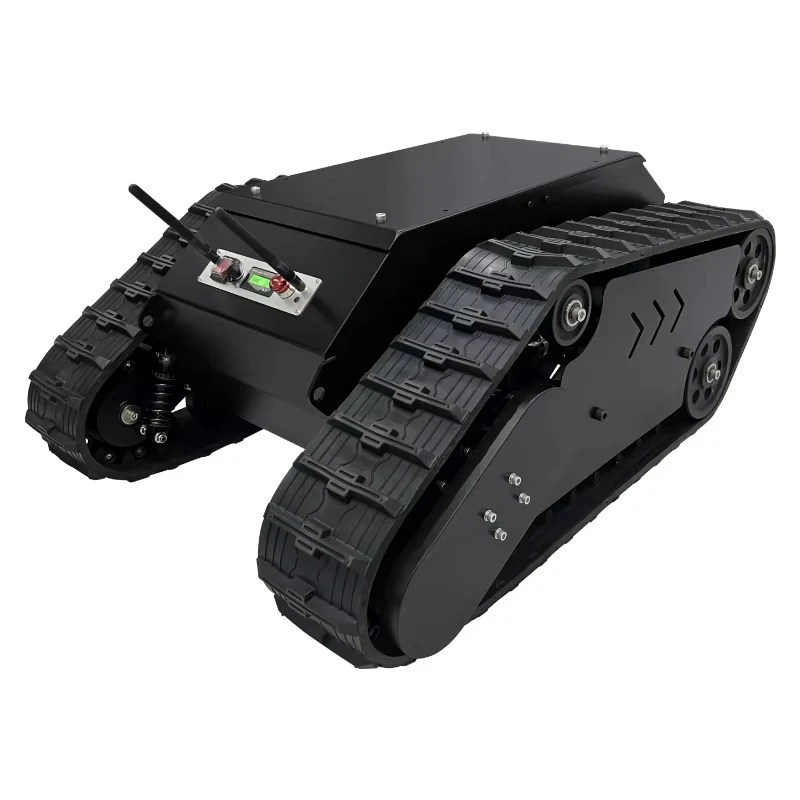 100Kg Big Load RC Tank Metal Chassis Rubber Tracks Brushless Motor Obstacle Surmounting Tank For STM32 ROS Programmable Robot