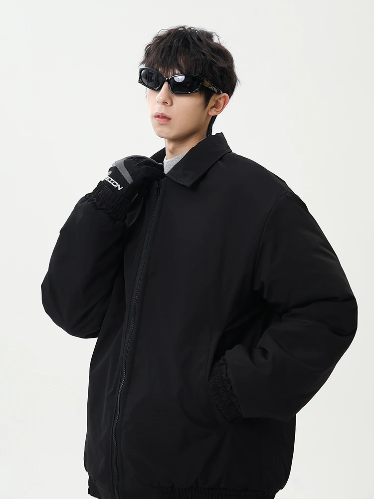 

Bla Tee-Proof Collared Jaet Cotton Coat Men's Winter American Cleanfit Jaet Filled oulder Pads Cotton Clothes Cool