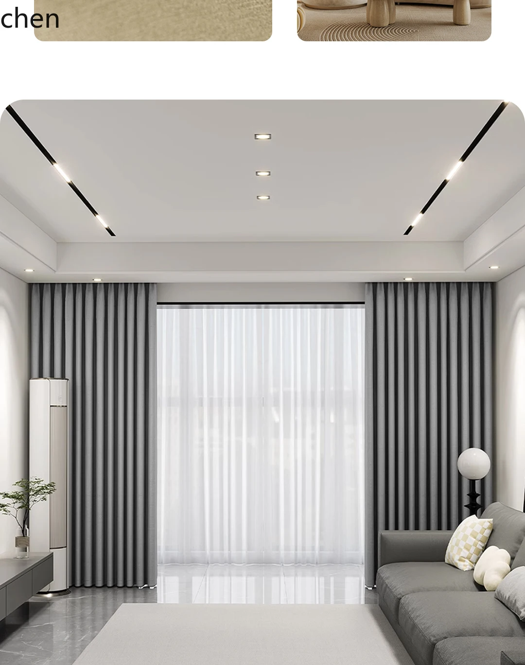 HT Custom Blackout Curtains Thickened Bedroom High-End Full Fabric Cashmere Ready to ship and purchase with peace of mind