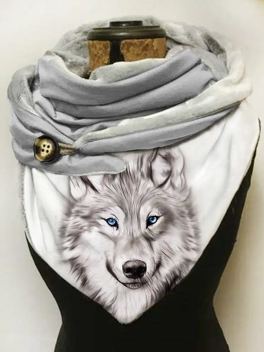 Bufandas y chales informales con estampado 3D de cachorros para mujer
