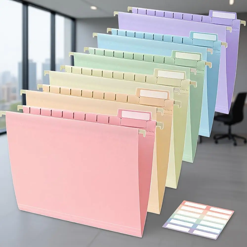 

Набор из 12 папок-файлов формата Letter с пастельными цветами и вкладками 1/5 (срезанные по углам)