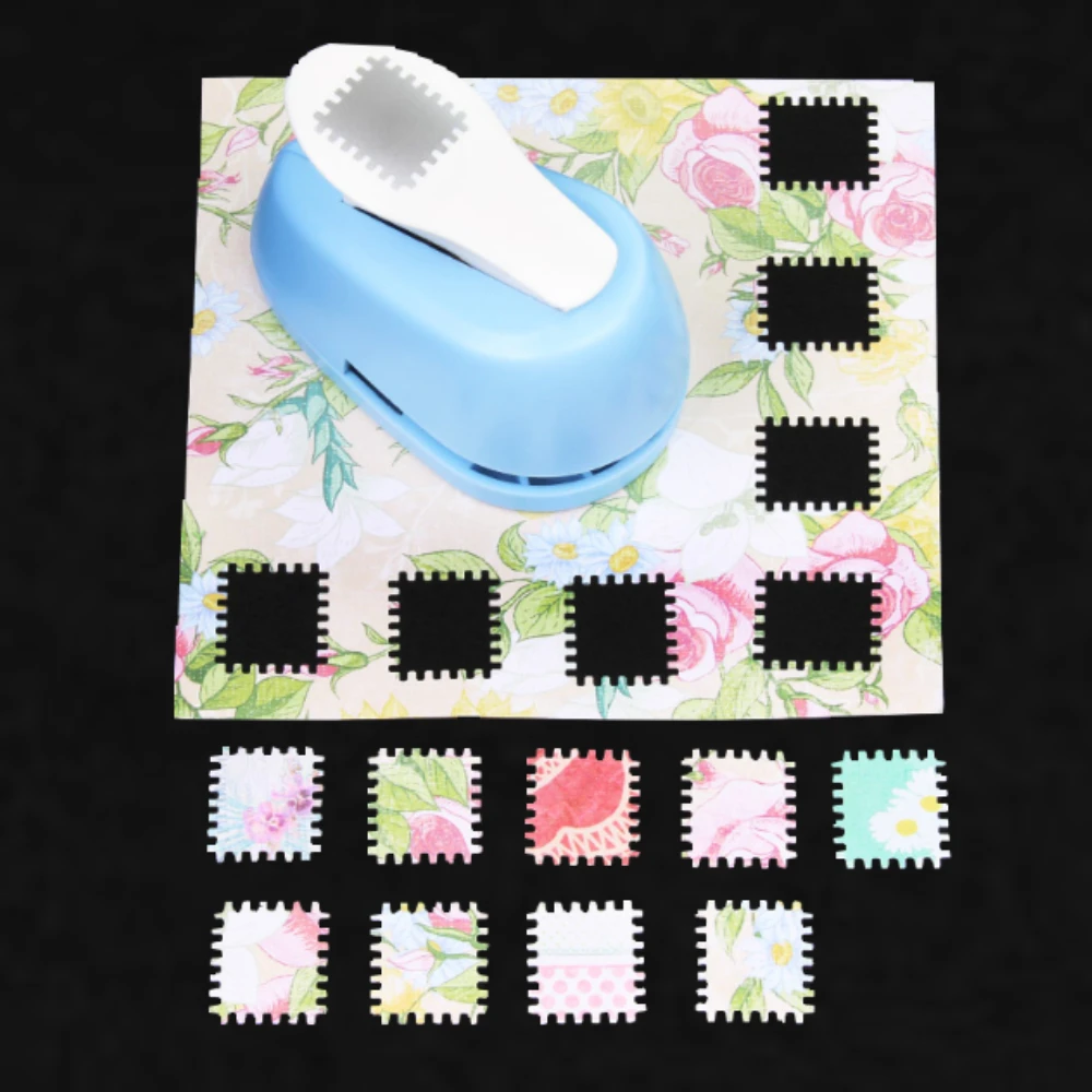 New DIY Stamp Craft Punch Embossing Machine Easy Pressing Round Hole Toothed Border Puncher Stamp Shape Embosser Craft Tools