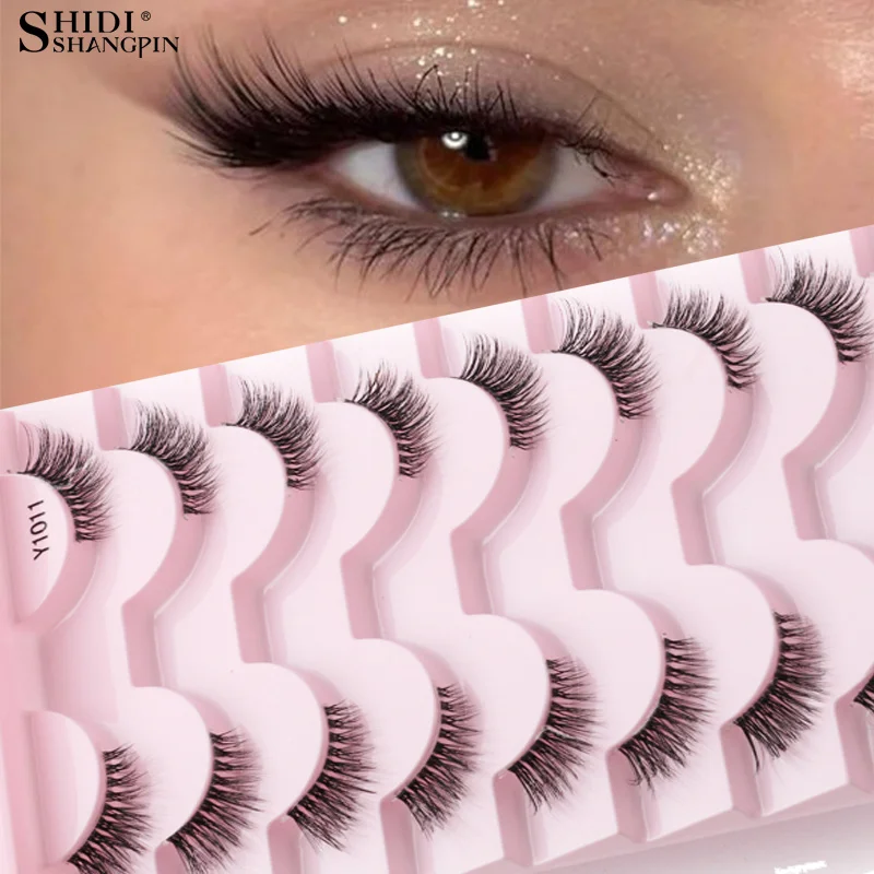 Half Eyelashes 3/5/10 Flase Lashes Natural Short Cat Eye Lashes Makeup Eyelash Extension Fluffy Faux Cils maquiagem Half Lashes