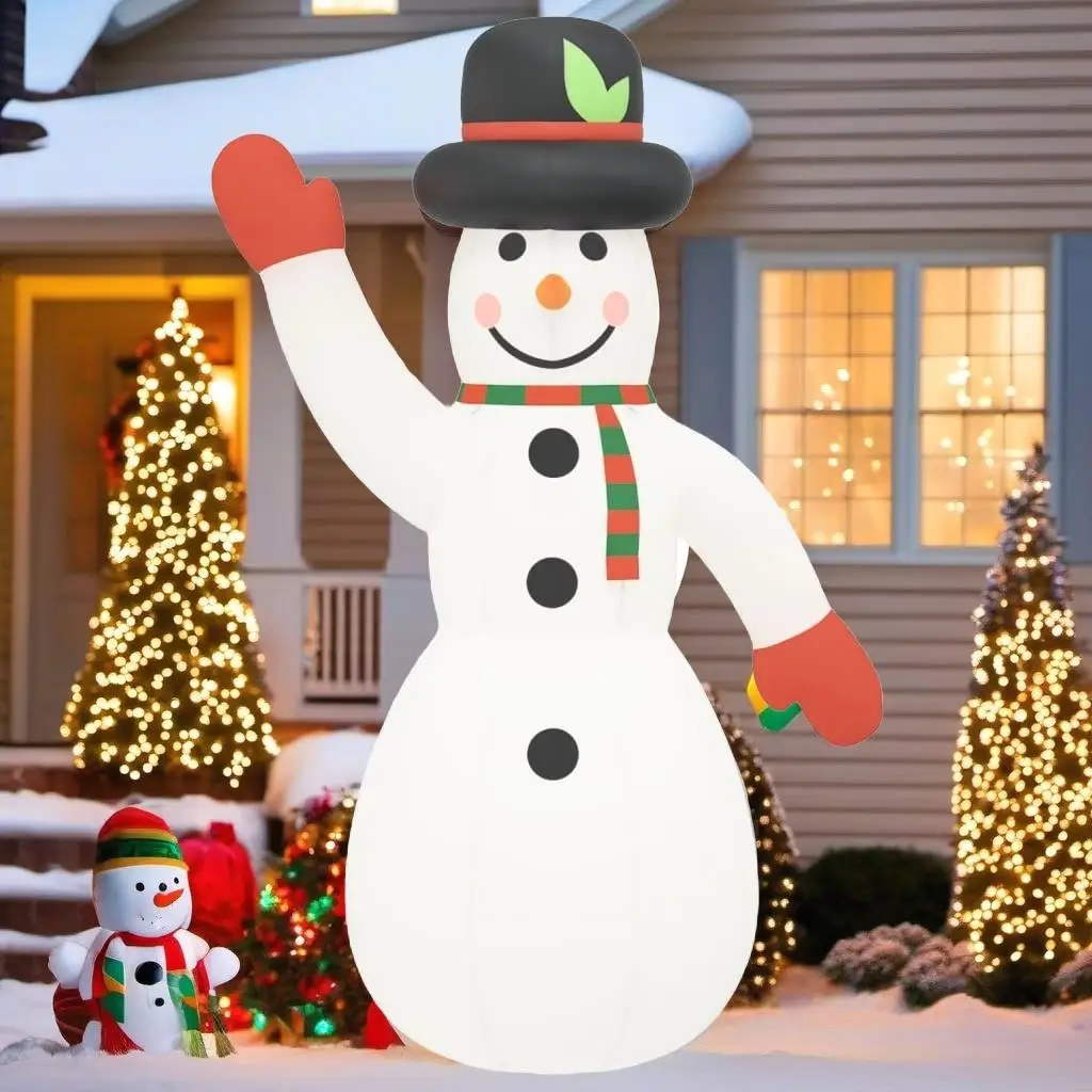 145.7cm Christmas Inflatable Snowman - Holiday Decoration, Outdoor Xmas Decor