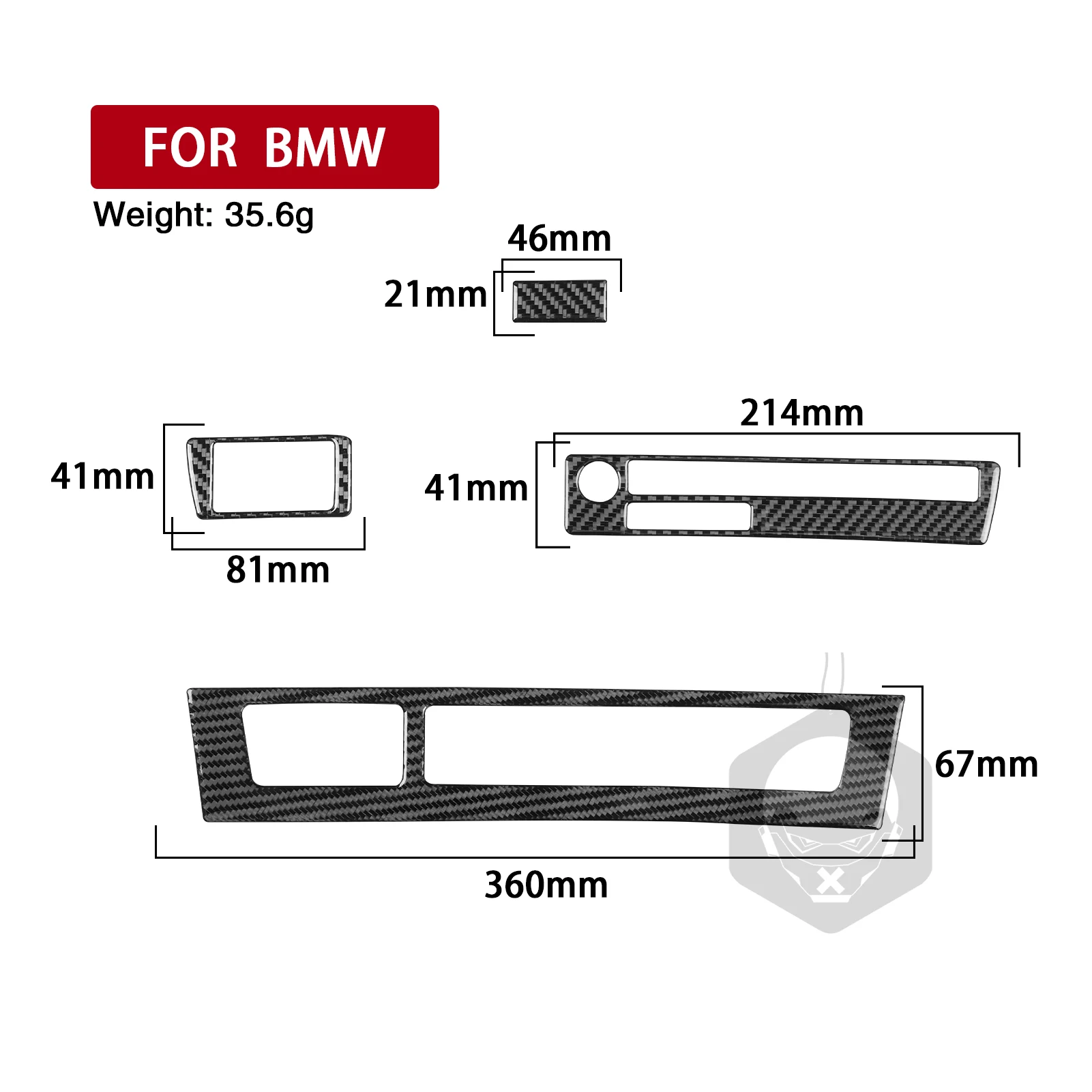 Real Carbon Fiber For BMW 7 Series 02-08 Radio Trim 4PCS Vehicle Shell Housing Refit Exterior Surface Layer Guards Sport Sticker