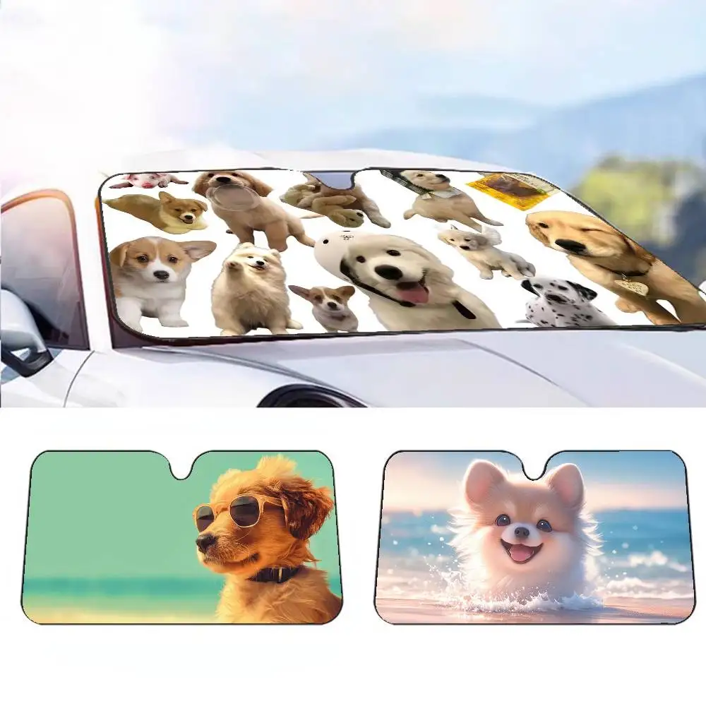 

Симпатичный автомобильный солнцезащитный козырек D-Dog, зонтик от солнца на лобовое стекло автомобиля, защита от ультрафиолета и внутренний охладитель