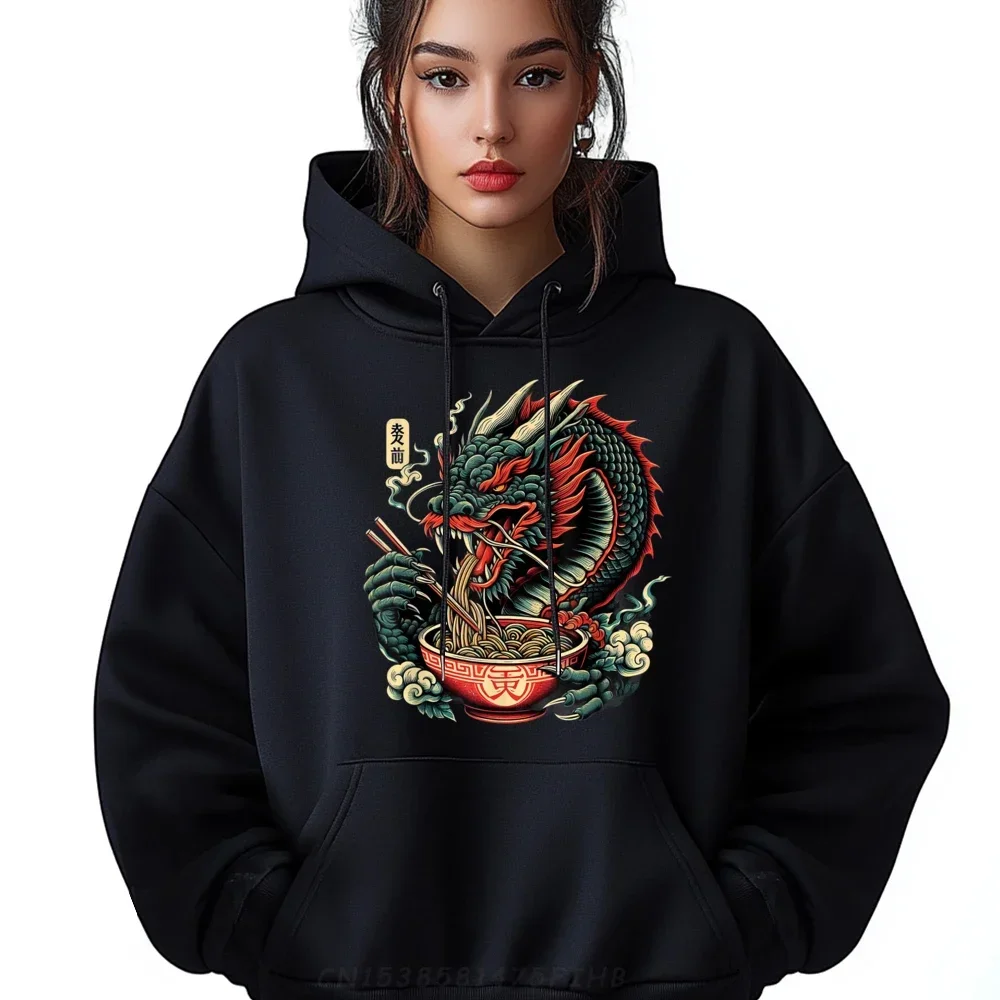 Dragon Ramen Kawaii Neko Japanese Noodles Aesthetic Graphic Tee Polyester Fiber Brand Clothing Geek