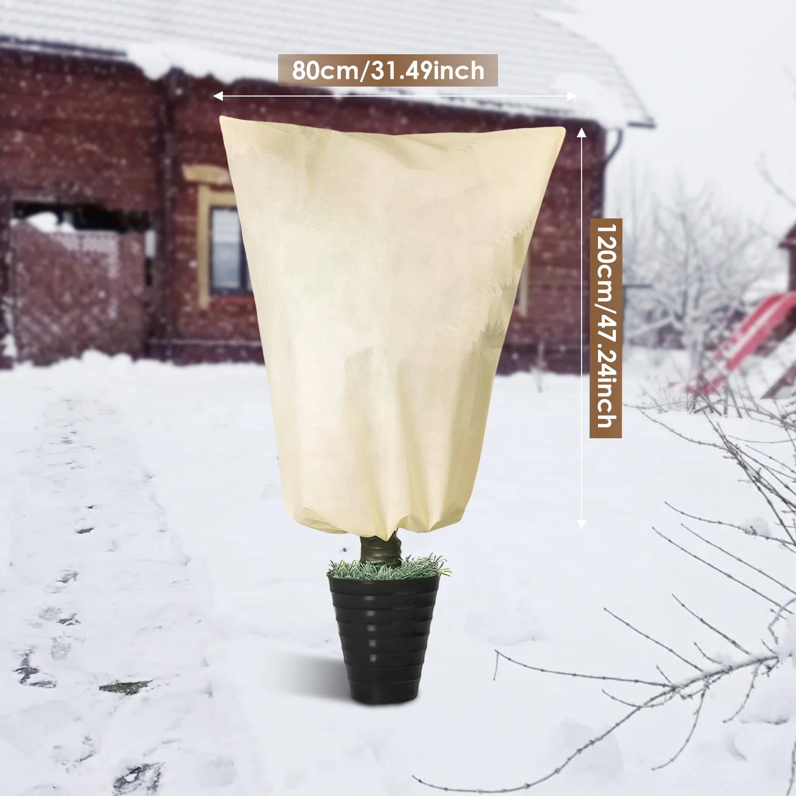 2pcs/set Versatile Application Frost Protection Cover For Different Plants Breathable Pot Plant Bag