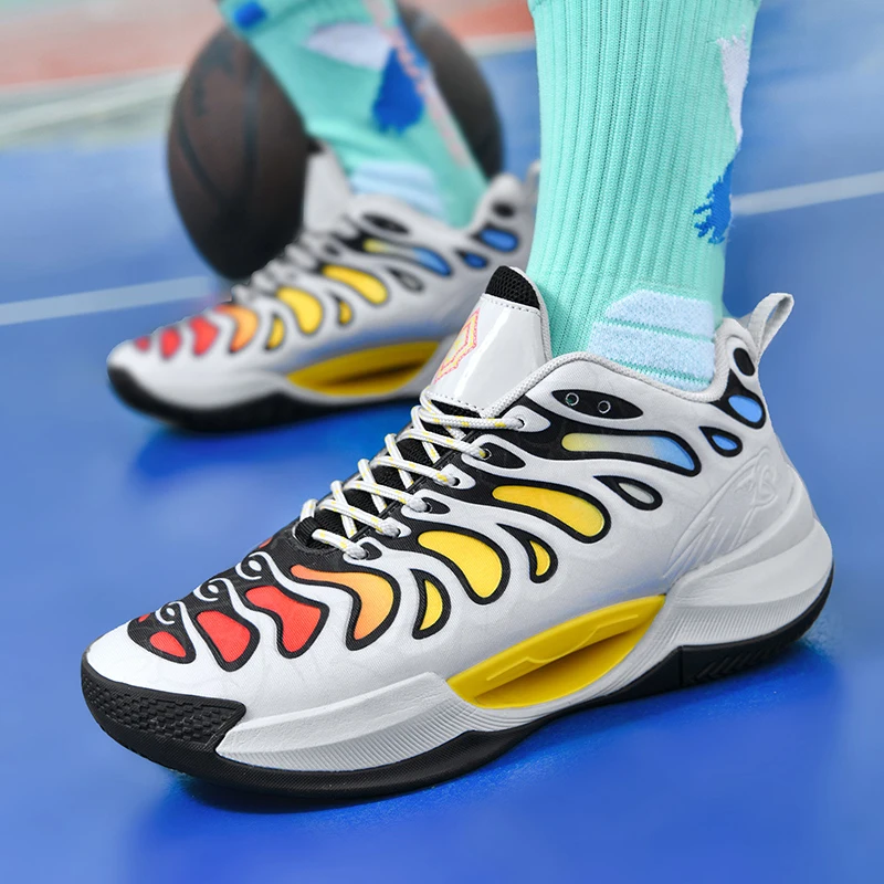 

Luxury Male Basketball Sneakers Breathable Non Slip Wear Resistant Trendy Casual Trainer Running Walking Fashion Sports Loafers