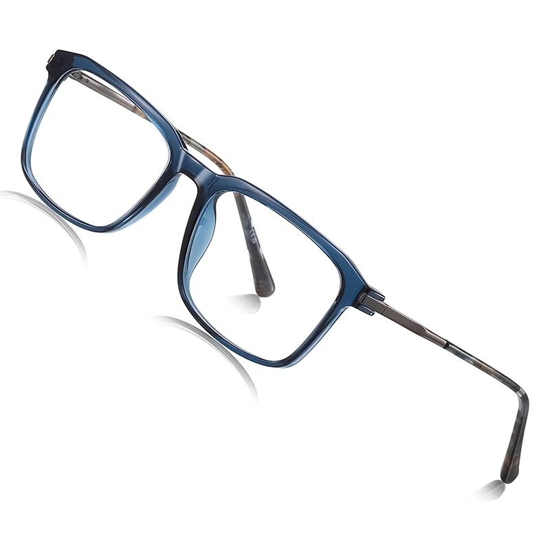 SZTZX موضة جديدة إطار مربع مكافحة الضوء الأزرق الرجال نظارات للقراءة الرجال النساء قصر النظر وصفة طبية بصرية نظارات مخصصة