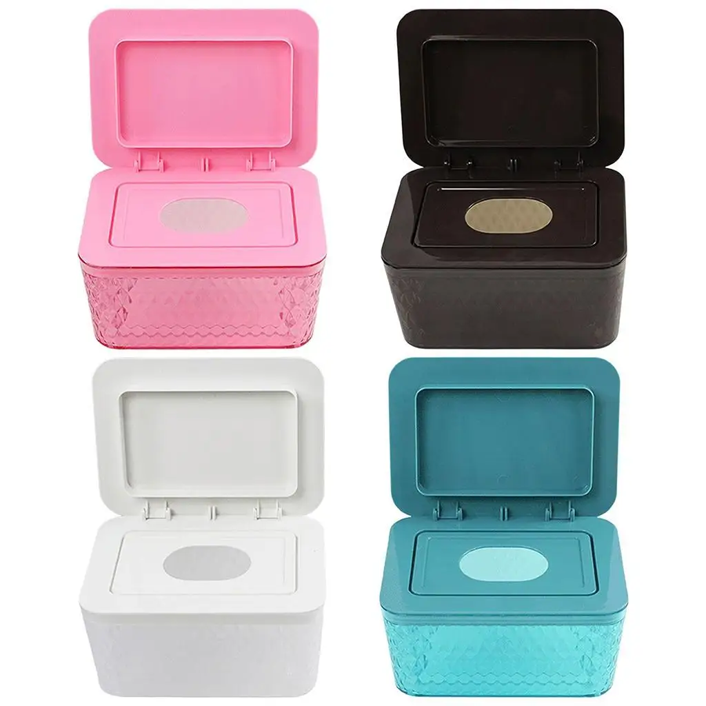 Wet  Dispenser Holder Buckle Design Reusable Wet Large Capacity  with Lid Case Wipe Box   for Office Travel