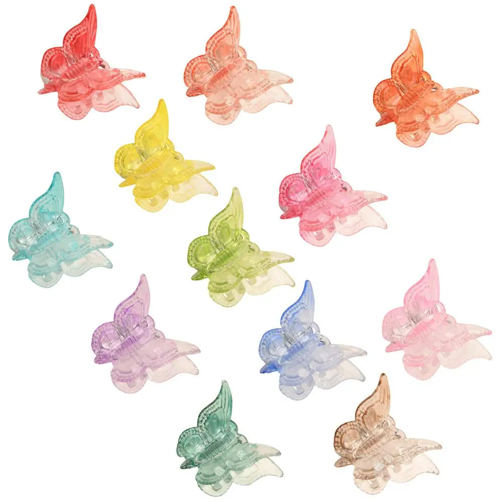 

50 Pcs Butterfly Hair Clips Mini Accessories Girls Small Claw Durable Styling Gifts Beautiful Design Hair Tool