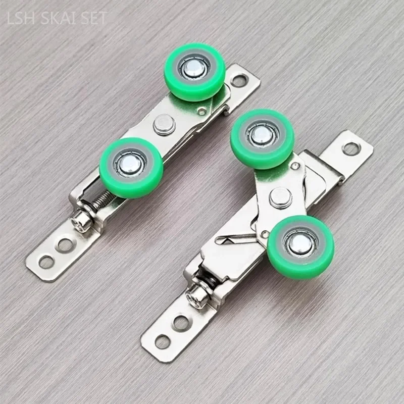 2pcs Sliding Door Wheels Rollers Silent Shower Door Roller Bathroom Sliding Door Rail System Accessories Furniture Hardware