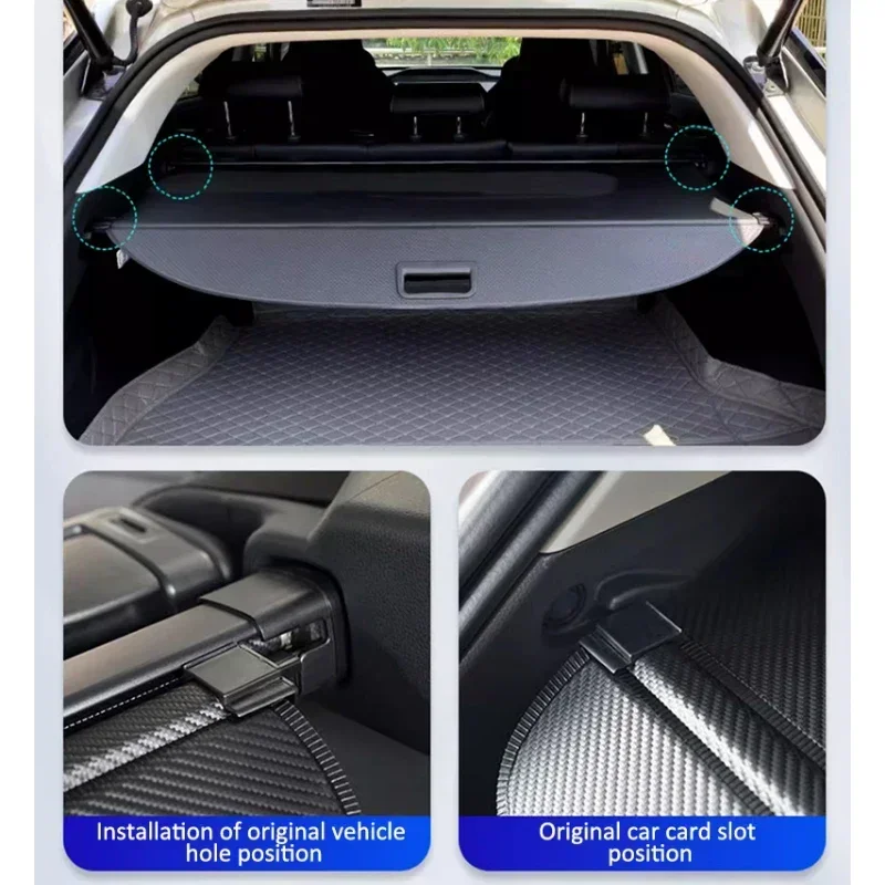 For Chery Exeed VX Lanyue 2019 2020 2021 2022 2023 2024 Car Trunk Curtain Cover Retractable Rack Partition Shield Car Accessorie