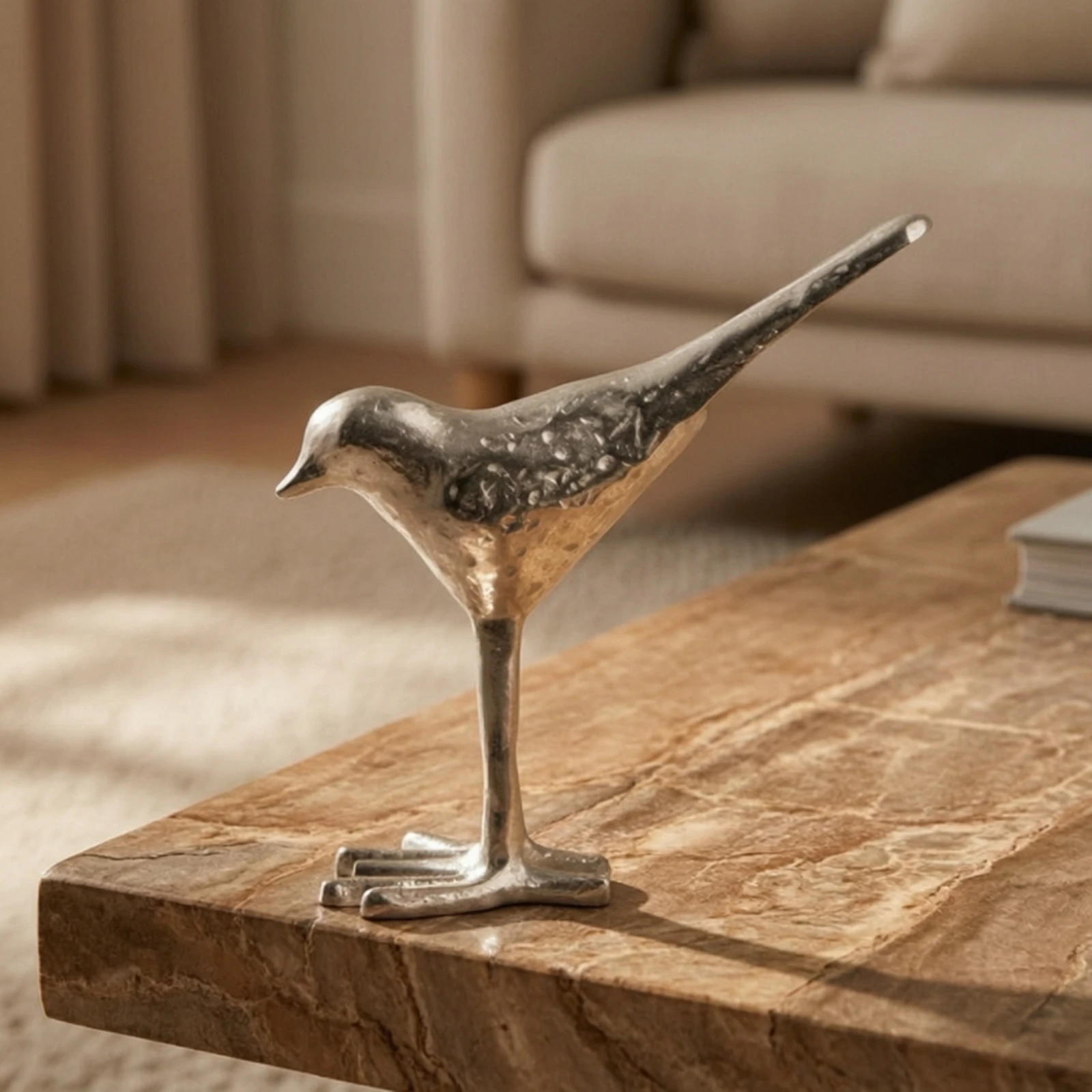 Bird Figurine Sleek Bird Figurine with Base Ornament Decorative Decor Indoor for Shelf, Living Room
