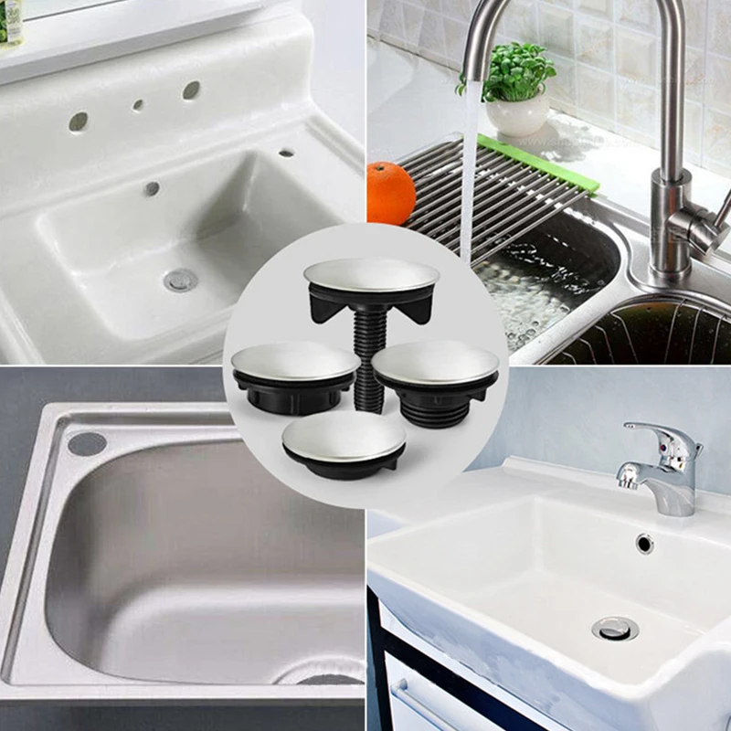 1PC Blanking Plug Faucet Hole Cover Plate Stopper Cover Stainless Sink Hole Cover Sink Tap Hole Kitchen Kitchen Gadge