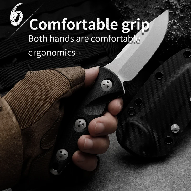 Высококачественная сталь M390, порошковая сталь, встроенный высокой твердости, острый уличный небольшой прямой нож, нож для выживания в дикой природе, h