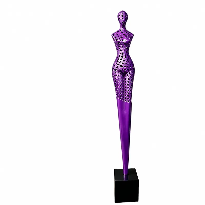 New Simple Abstract Alloy Figure Sculpture Ornament for Hotel Lobby Sales Office Clubhouse Living Room and Office Decor