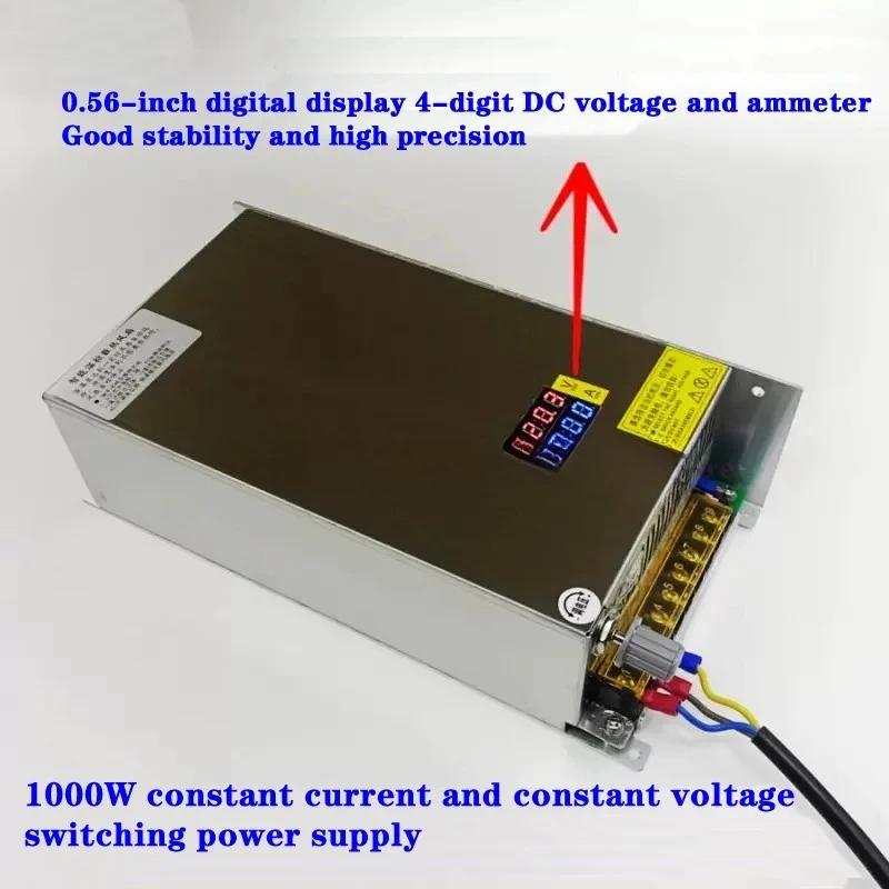 0-120V 8.5A, 0-160V 6.5A, 0-220V 5A 1000W digital display voltage and current adjustable DC switching power supply