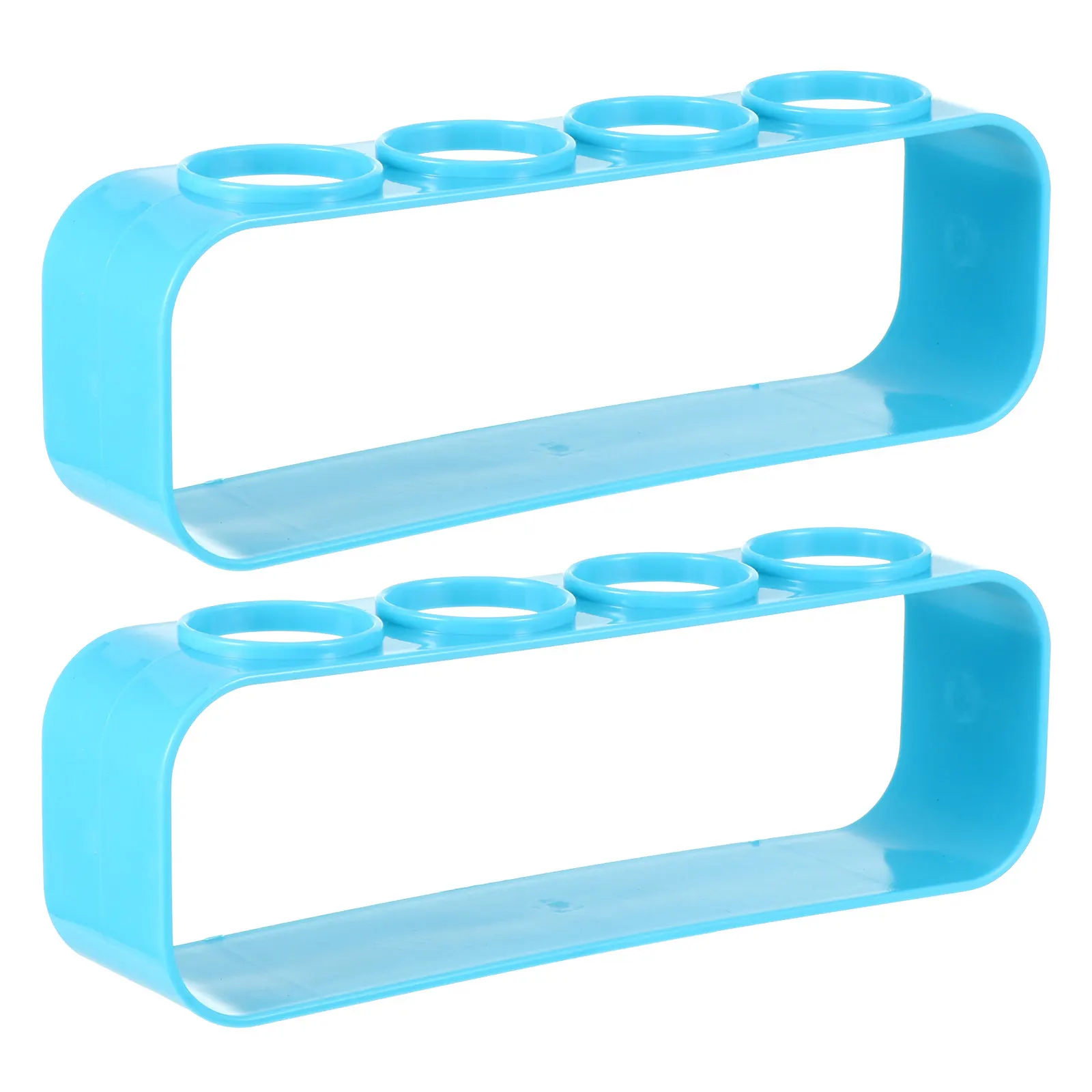 2Pcs Test Tube Rack Sturdy Laboratory Tube Holder Reusable Washable Organizer Storage Shelf for School Home Use