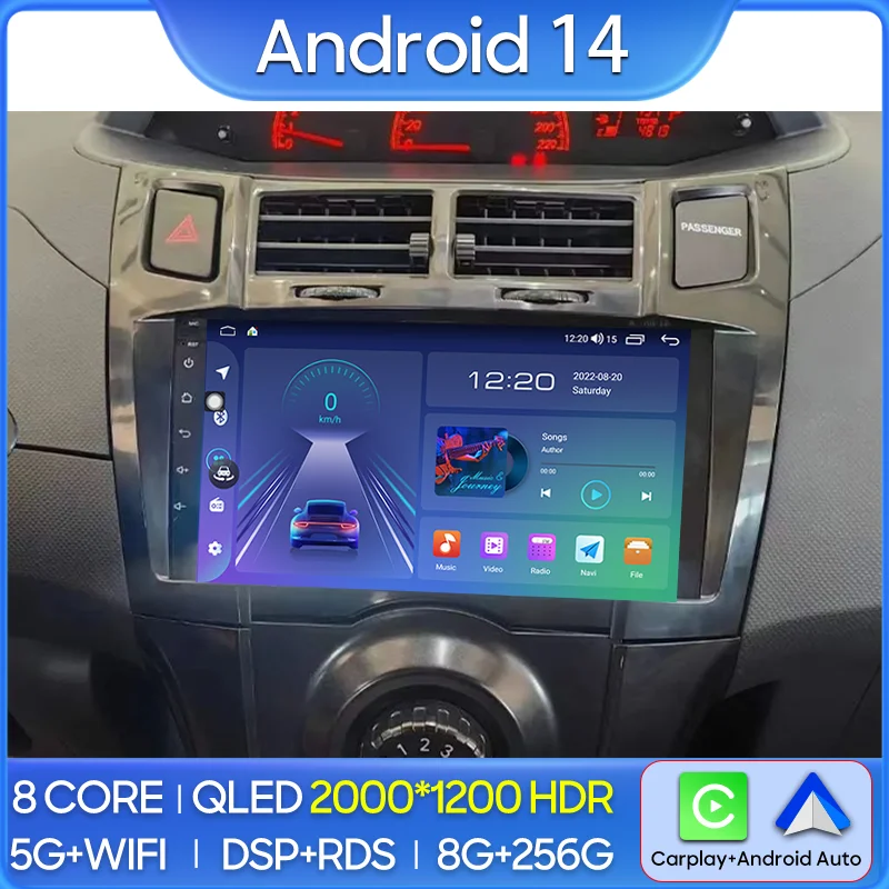 

Car Radio Carplay For Toyota Yaris 2005 - 2012 Navigation GPS Android Auto Multimedia Player Stereo Unit Cam Autoradio No 2din