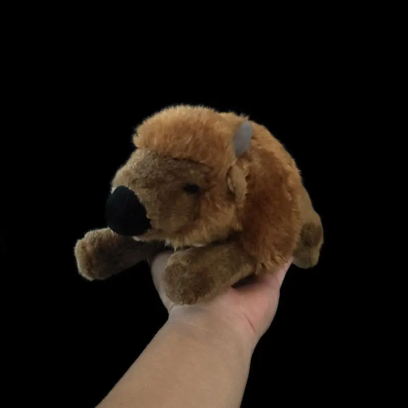 L23cm واقعية لطيف الطفل الجاموس ألعاب من نسيج مخملي طفل الياك دمية أطفال فتاة هدية عيد ميلاد #3