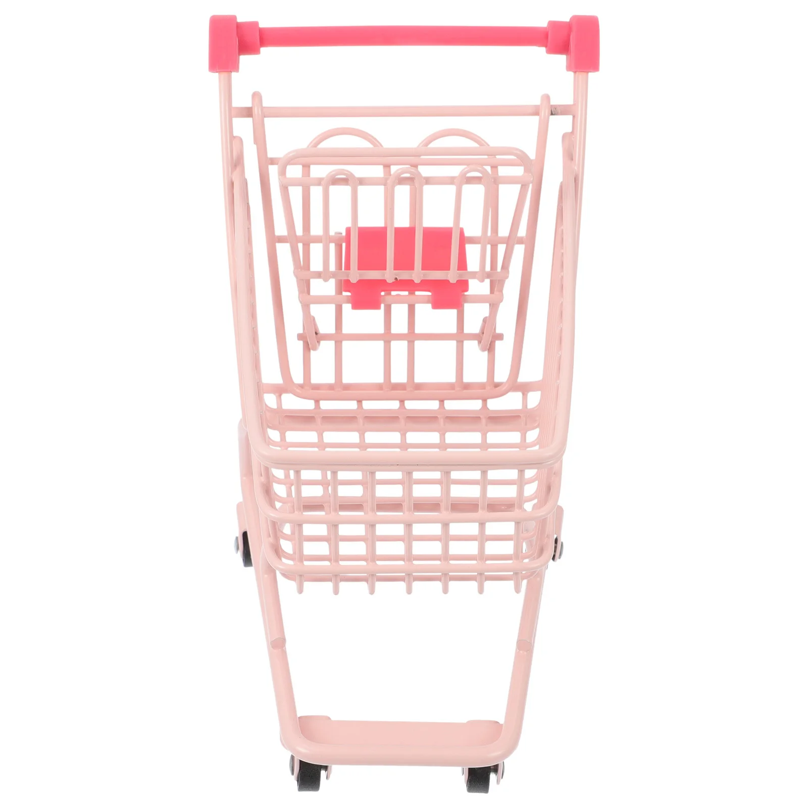 

Mini Shopping Cart Solid Iron Plastic Frame Scratch Resistant Edges No Sharp Corners Safe Indoor Playtime Educational Pretend