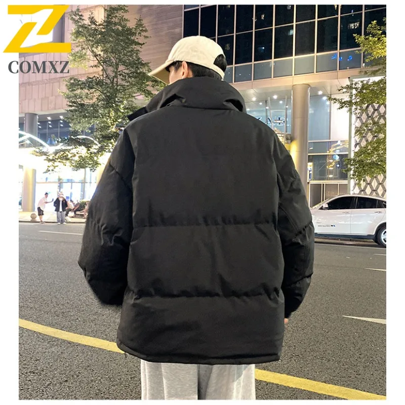 COMXZ الرجال وسادة مبطنة خفيفة الوزن يندبروف في الهواء الطلق التزلج ركوب الدراجات السفر القطن وسادة مبطنة 2025 ثلجي الحد الأدنى باركر معطف