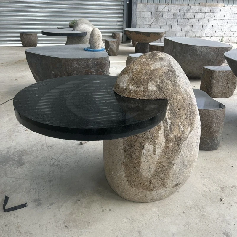 

Outdoor ornaments courtyard stone carving creative stone table home
