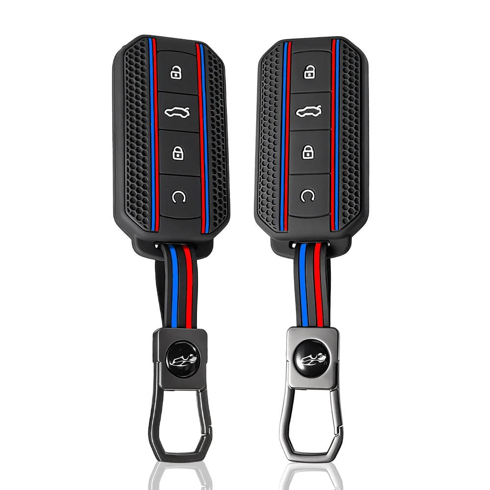Key Fob Case for Chery Jaecoo 5 Ev 2025 J5 J7 Tiggo 7 Pro Max 8 9 Arrizo Omoda C5 E5 Icar 03 EQ7 Secure Keychain Holder