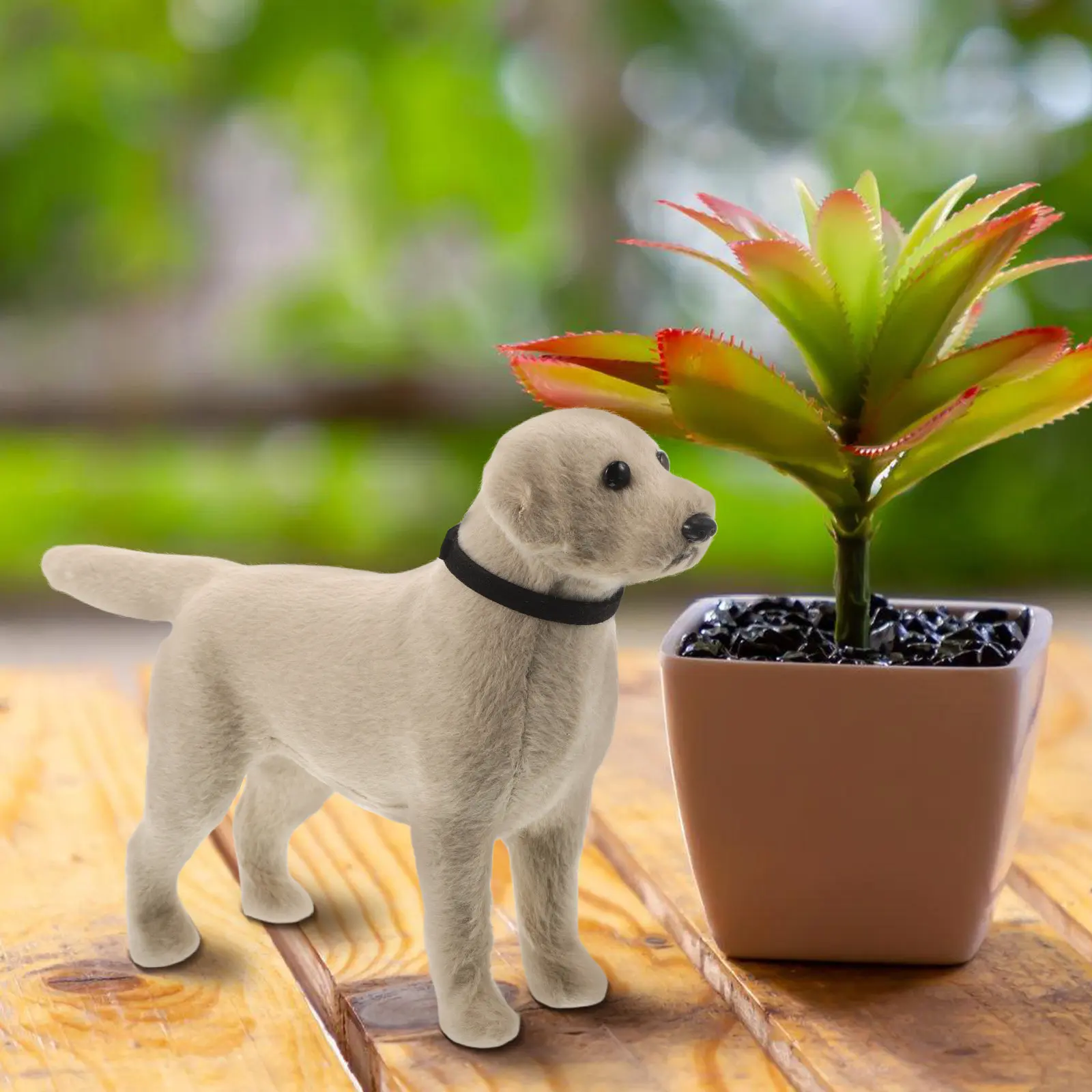 Statue de chien Labrador noir réaliste, décoration de bureau et de maison, ornement unique, cadeau pour les passionnés de chiens et les collectionneurs