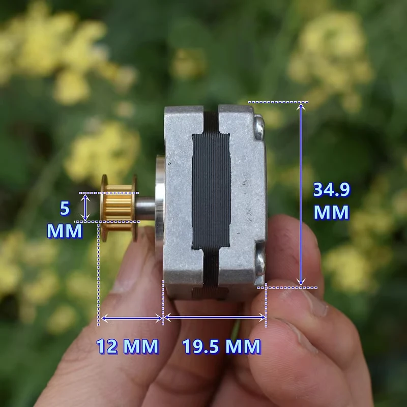 NEMA14 0.9 Degree Mini 35mm Stepper Motor 2-Phase 4-Wire Stepping Motor Double Ball Bearing 5mm Shaft for 3D Printer CNC Robot