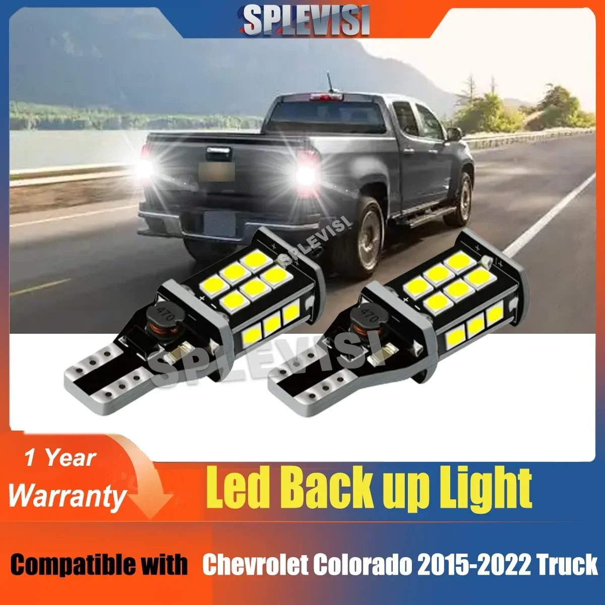 2Pc LED Backup Reversing Lights Back Up White Bulbs For Chevrolet Colorado 2015 2016 2017 2018 2019 2020 2021 2022 Truck