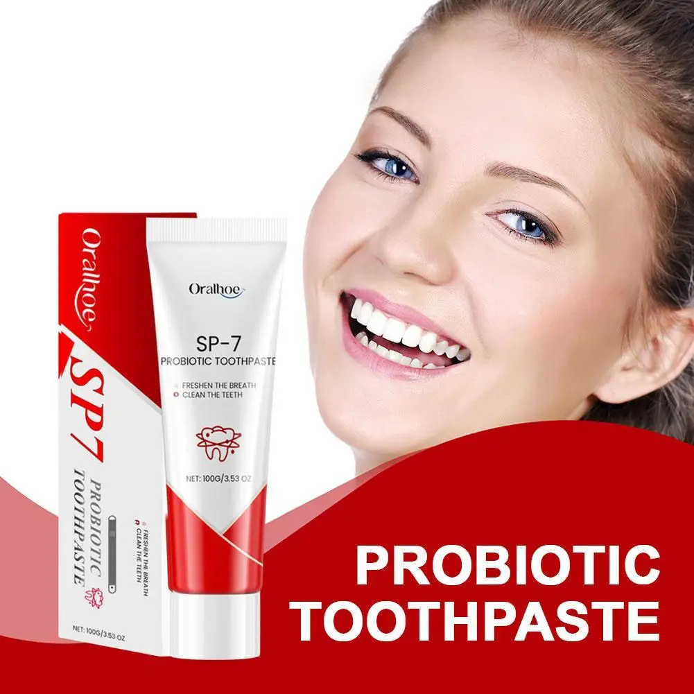 Dentifrice SP-7 Gestion de la santé buccale Dentifrice blanchissant probiotique profond Haleine fraîche Triple blanchiment des dents