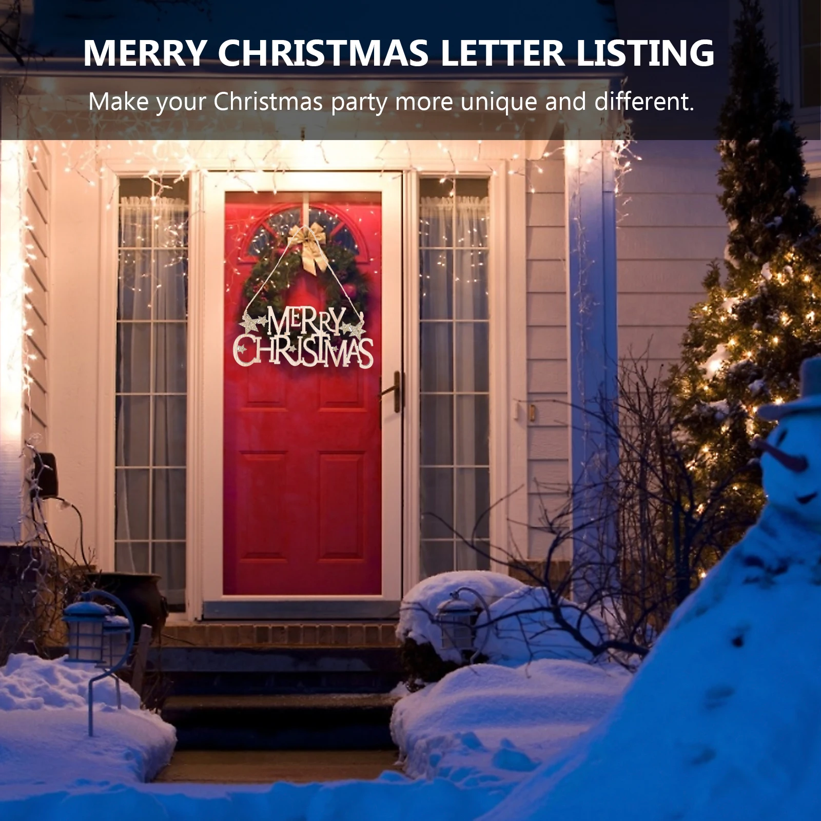 

2Pcs Christmas Wall Plaque Lightweight Storage Convenient Festive Decoration Happy Festival Memory Christmas Plaque