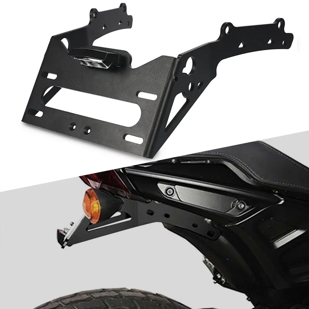 

Motorcycle Aluminum For Indian FTR FTR1200 2019 2020 2021 2022 2023 2024 License Plate Bracket Holder LED Light Indicator Fender