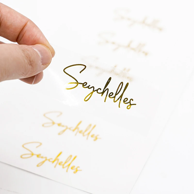 

Custom printed adhesive vinyl waterproof plastic stickers with transparent foil transparent logo stickers