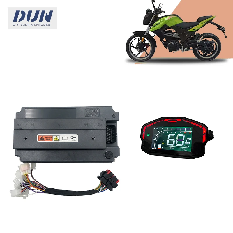 

VOTOL EM200/2 DC 200A Boost 250A Peak Phase 600A 4KW-6KW Controller V2 with DKD Display for Electric Bicycle Motorcycle Motor