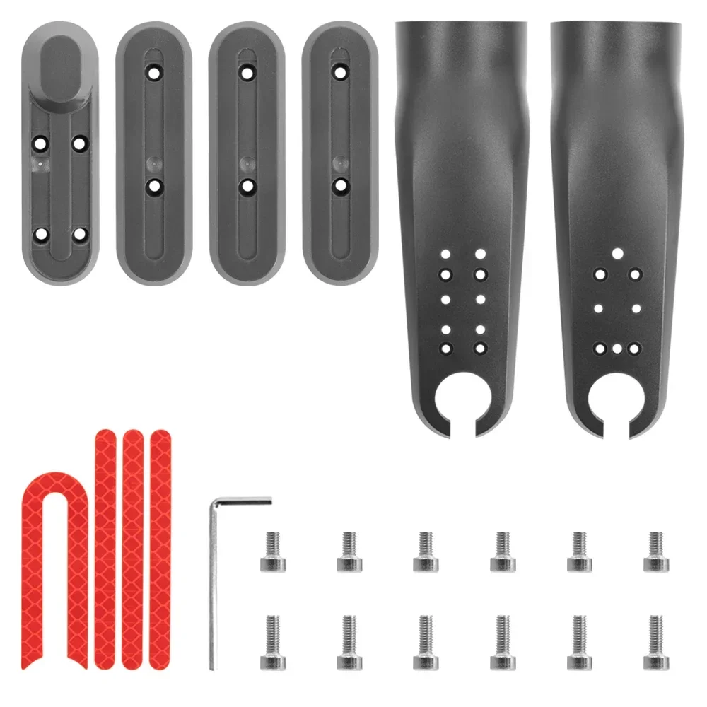 Für Xiaomi Mijia MI M365 1S Pro E-Scooter Reifen Splash Fender Sets Gabel Schutzhülle Radnabe kappe Reflektierende Schalen – Detail 12